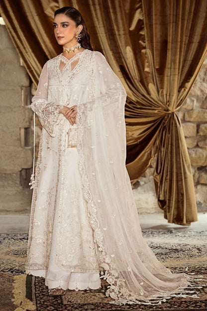 Pure Chiffon White Embroidered Wedding Dress - WW342