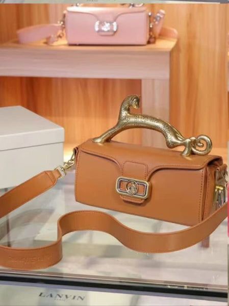 Lanvin Pencil Cat Medium Leather Top Handle Bag – Model L717