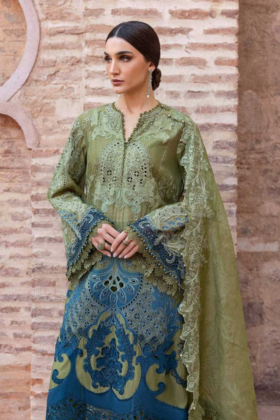 Pure Lawn Green Embroidered Eid Outift - LL366