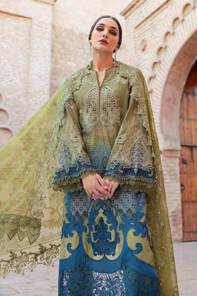 Pure Lawn Green Embroidered Eid Outift - LL366