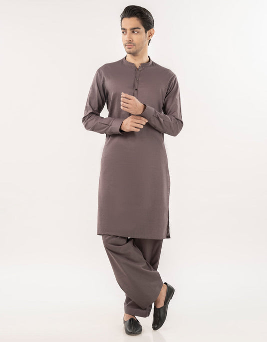 Blended Brown Shalwar Kameez - SK002