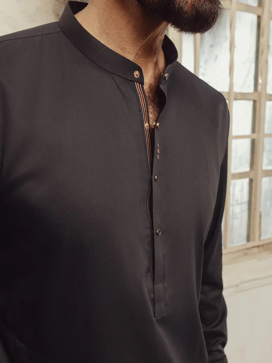 Blended Black Shalwar Kameez - Almirah SK005