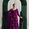 Pure Raw Silk Magenta Embroidered Dress - WW526