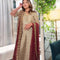 Pure Mysoori Gold & Mahroon Embroidered Dress - WW524