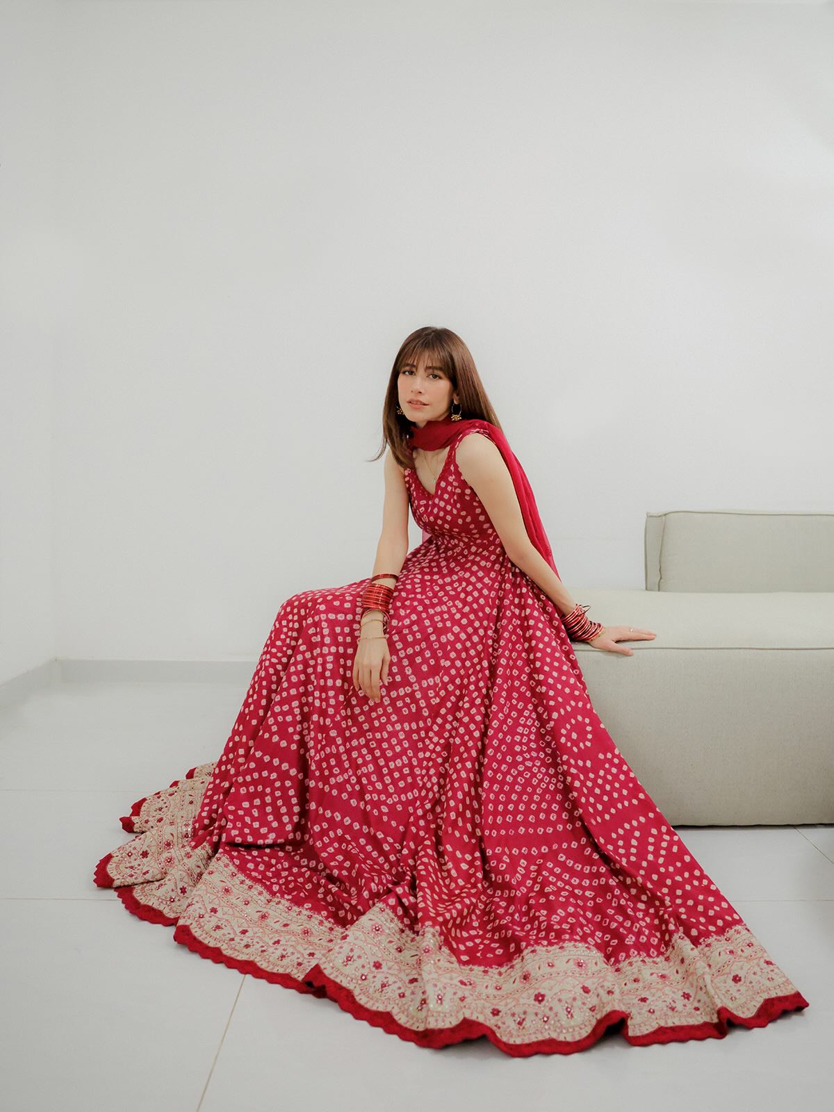 Pure Shamouse Silk Gulinar Embroidered Dress - WW522