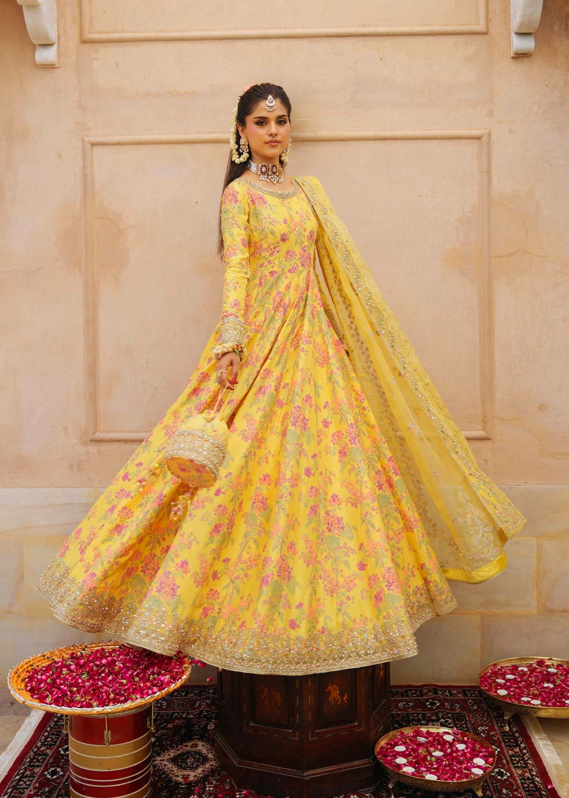 Pure Shamouse Silk Mayo Embroidered Dress - WW521