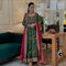 Pure Chiffon Emerald Green Embroidered Dress - WW519
