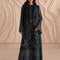 Pure Chiffon Navy Blue Embroidered Dress - WW530