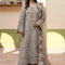 Pure Chiffon Grey Embroidered Dress - WW509