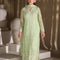 Pure Chiffon Light Green Embroidered Dress - WW512