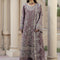 Pure Chiffon Dark Purple Embroidered Dress - WW505