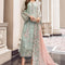 Pure Chiffon Green Embroidered Dress - WW516