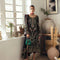 Pure Chiffon Black Embroidered Dress - WW513