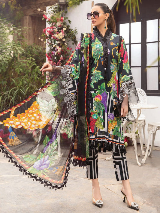Pure Lawn Digital Embroidered Dress - LCS014