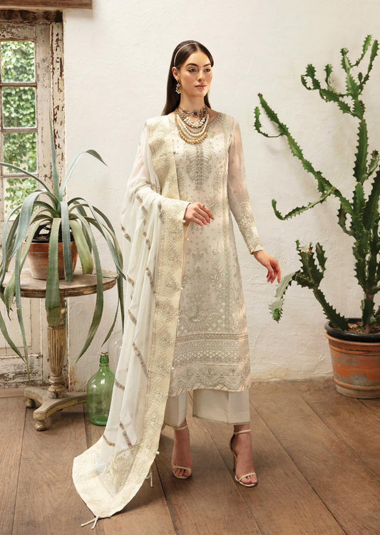 Pure Chiffon Wedding Embroidered Dress : WW118