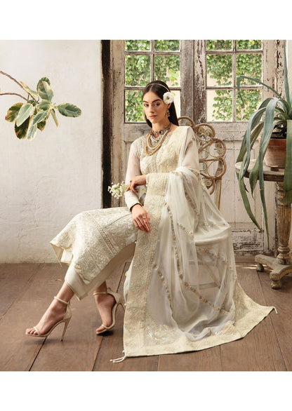 Pure Chiffon Wedding Embroidered Dress : WW118