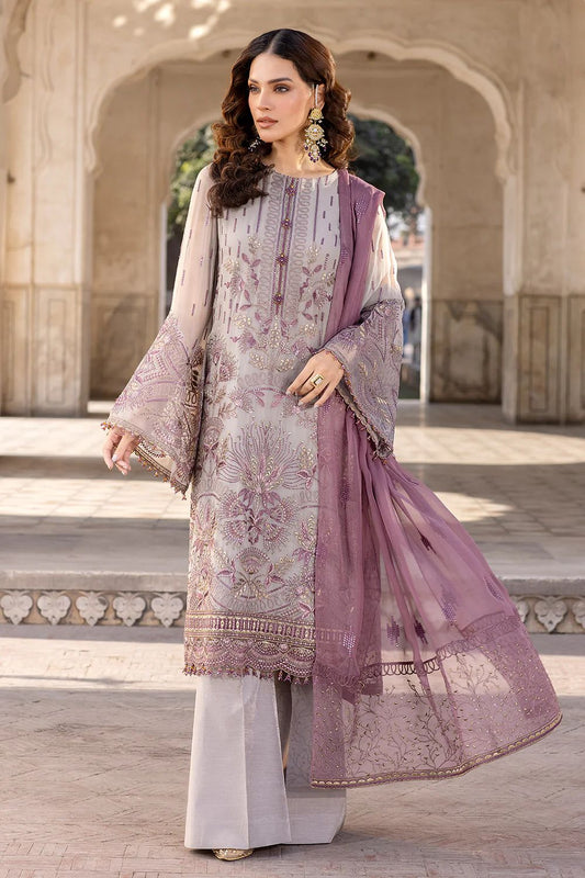 Pure Chiffon Heavy Embroidered Dress : WW176