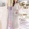 Pure Chiffon Off White Embroidered Dress - WW268