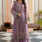 Pure Chiffon Purple Embroidered Dress - WW279