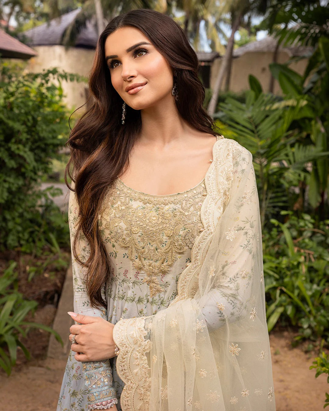 Pure Lawn Multi Shaded Embroidered Dress : LL299