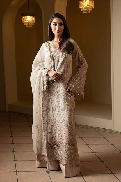 Pure Chiffon Elegant Embroidered Dress - WW294