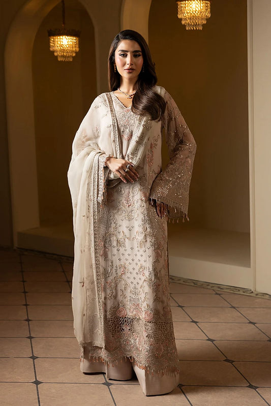 Pure Chiffon Elegant Embroidered Dress - WW294