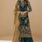 Pure Chiffon Green Embroidered Dress - WW298