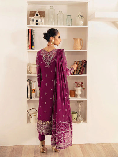 Pure Chiffon Elegant Embroidered Dress - PW221
