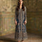 Pure Velvet Teal Blue Embroidered Dress - VC017