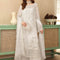 Pure Chiffon White Embroidered Dress - PW270