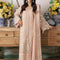 Pure Chiffon Peach Embroidered Dress - WW373