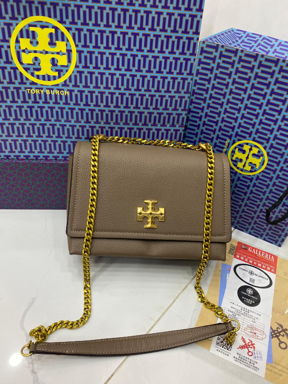 Tory Burch Caviar Leather Chain Bag (231568) – Official Model