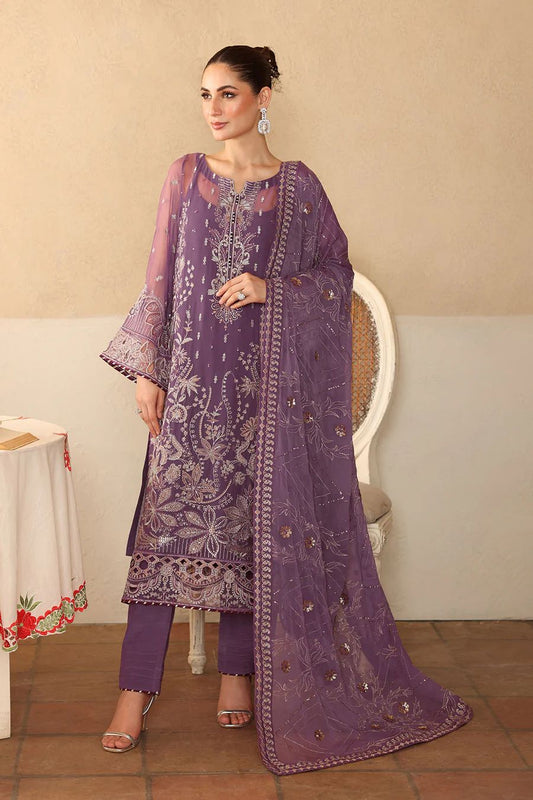 Pure Chiffon Plump Embroidered Dress - WW385