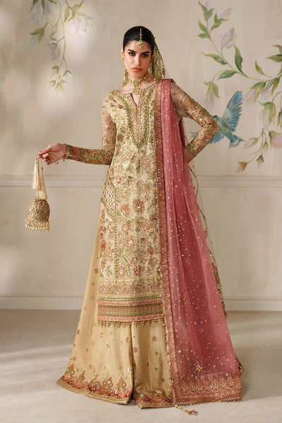 Pure Chiffon Cream Embroidered Wedding Dress - WW388