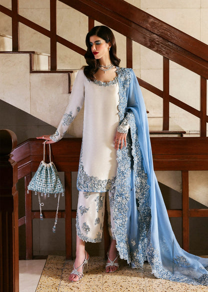 Pure Raw Silk Off White Embroidered Dress - PW274