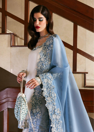 Pure Raw Silk Off White Embroidered Dress - PW274