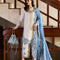 Pure Raw Silk Off White Embroidered Dress - PW274