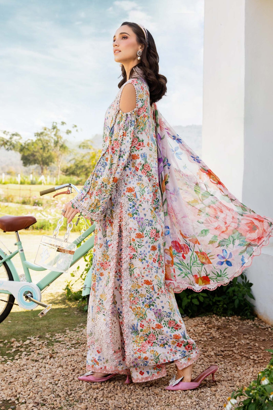 Pure Lawn Embroidered Eid Outfit - LL407