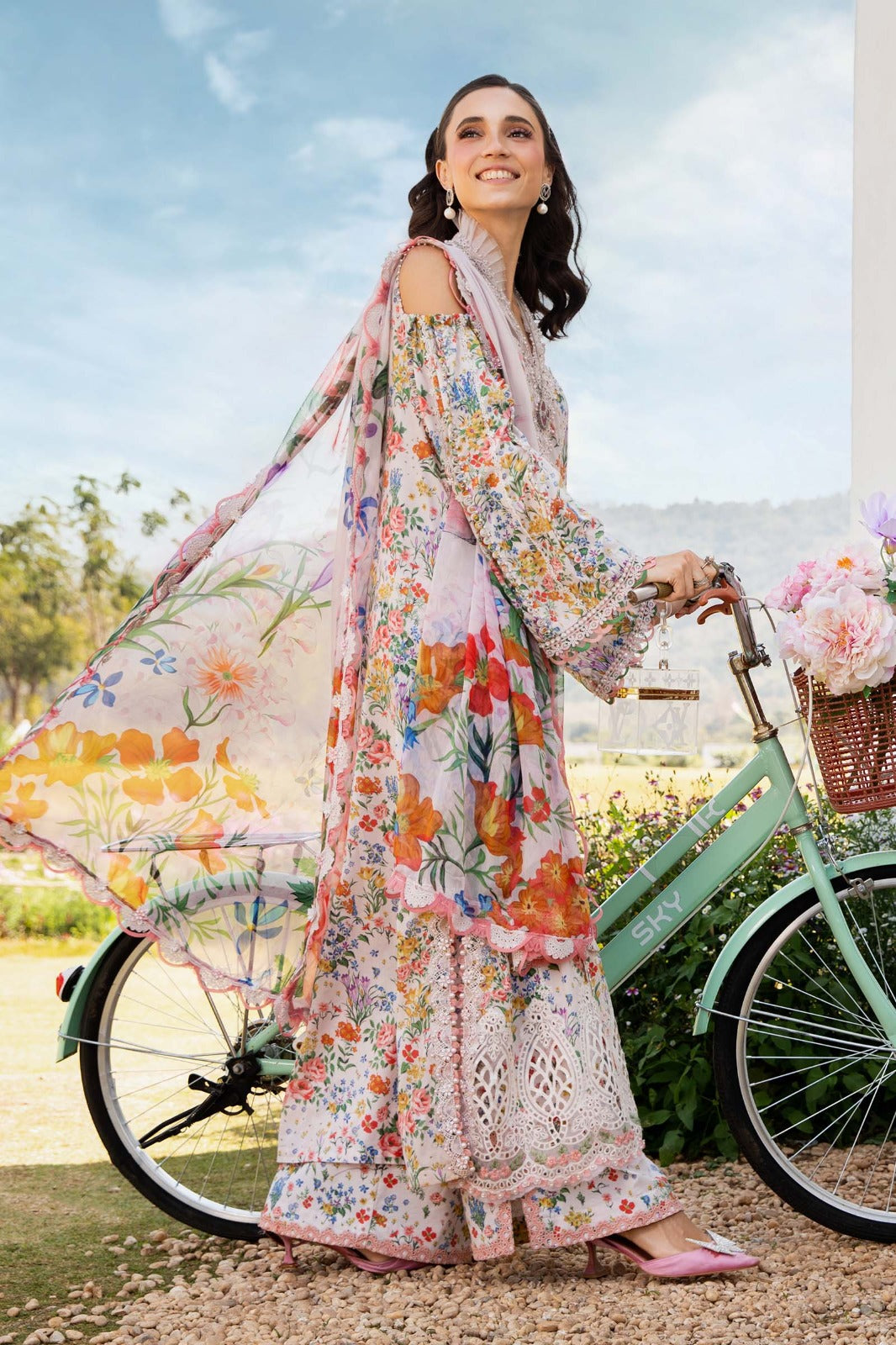 Pure Lawn Embroidered Eid Outfit - LL407