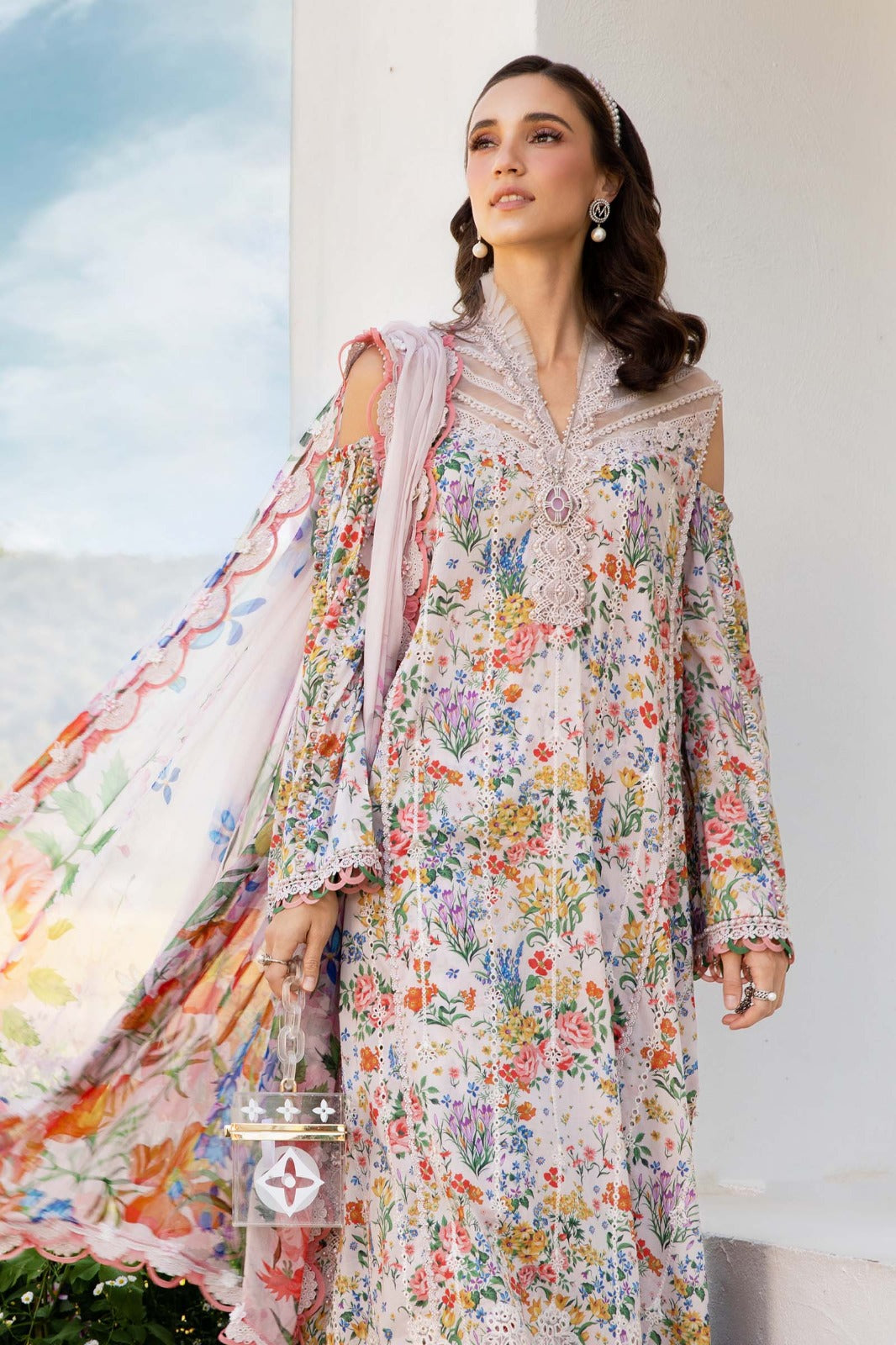 Pure Lawn Embroidered Eid Outfit - LL407