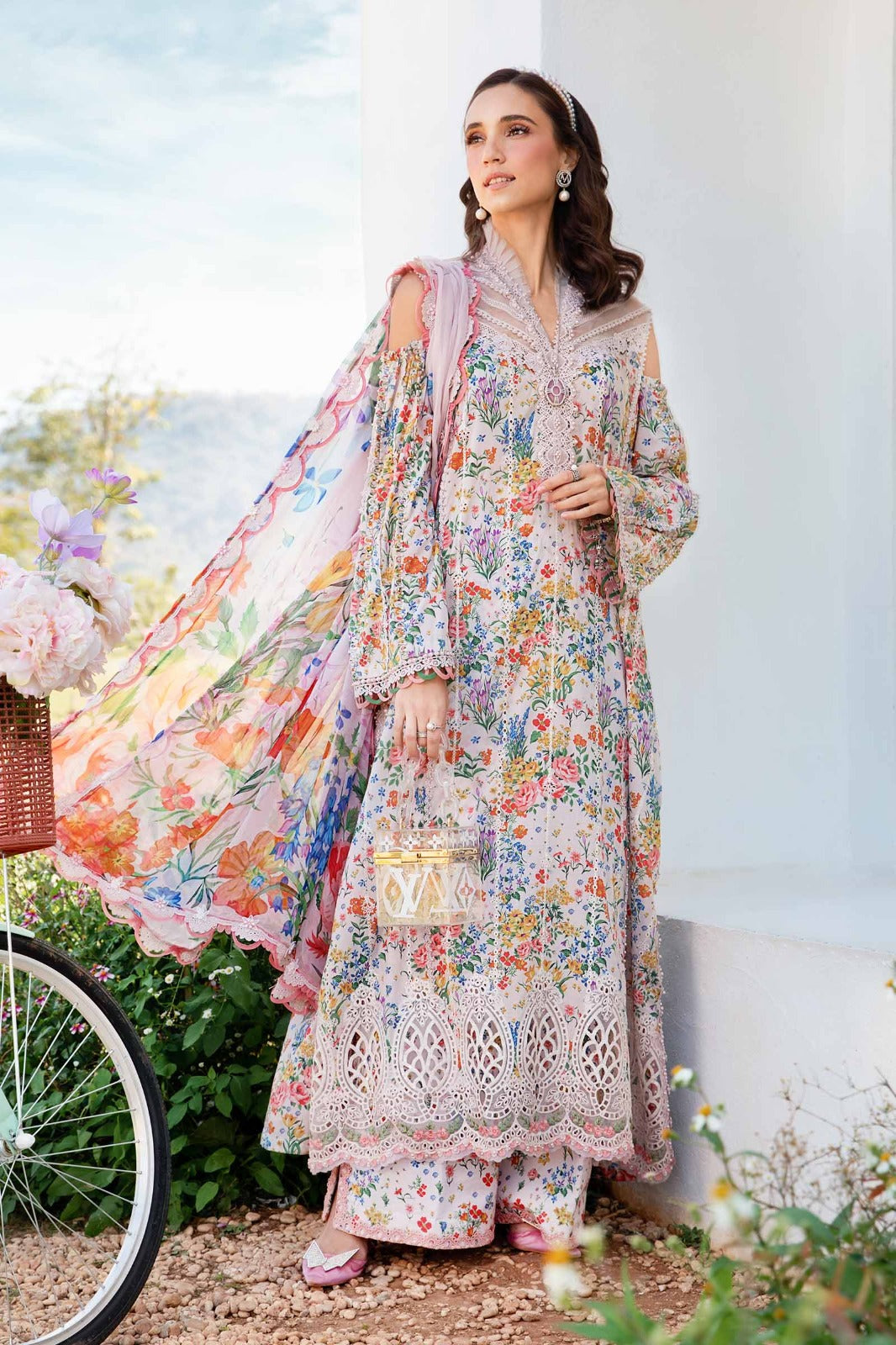 Pure Lawn Embroidered Eid Outfit - LL407