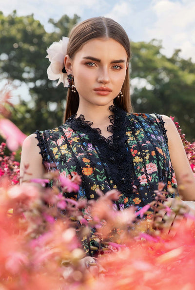 Pure Lawn Black Embroidered Eid Outfit - LL408