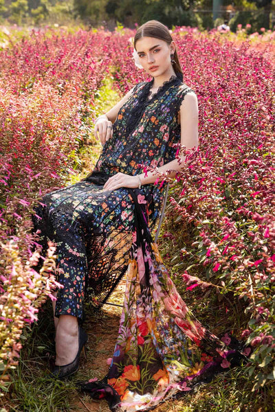 Pure Lawn Black Embroidered Eid Outfit - LL408