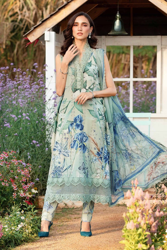 Pure Lawn Green Embroidered Eid Outfit - LL411