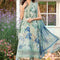 Pure Lawn Green Embroidered Eid Outfit - LL411