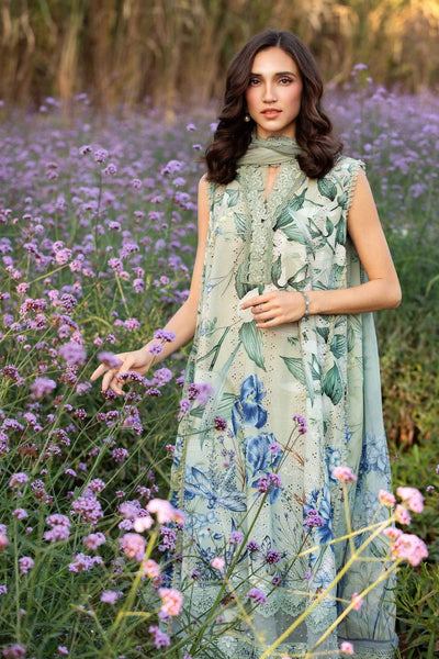 Pure Lawn Green Embroidered Eid Outfit - LL411