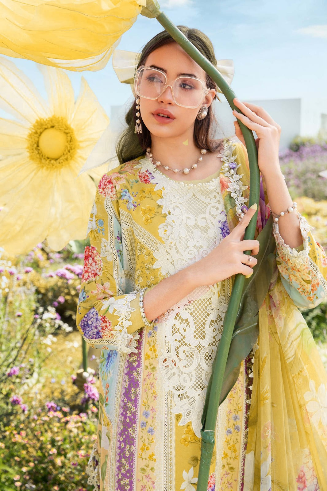 Pure Lawn Embroidered Eid Outfit - LL415