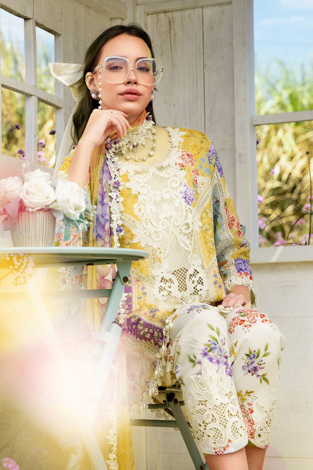Pure Lawn Embroidered Eid Outfit - LL415