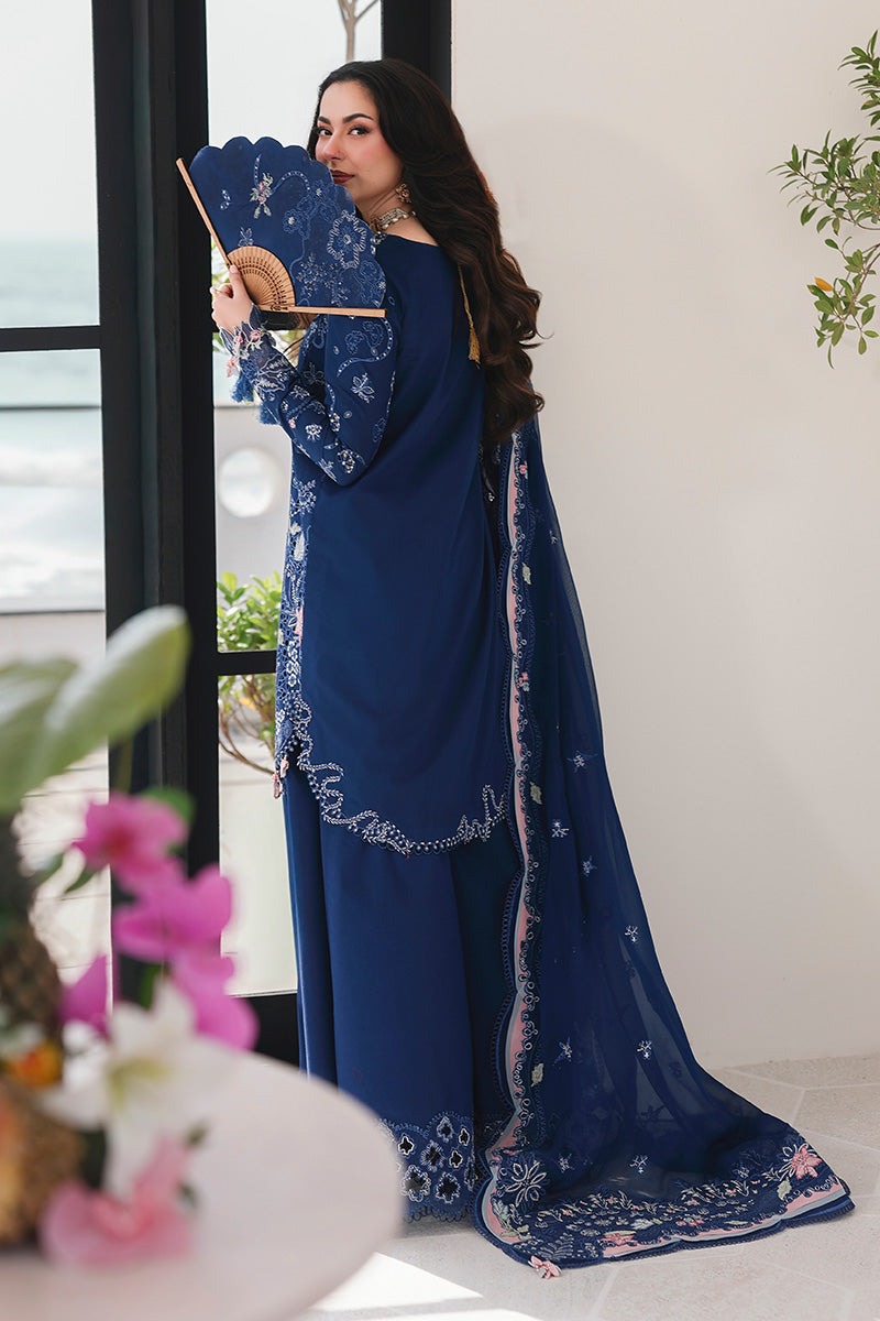 Pure Lawn Blue Embroidered Eid Outfit - LL416