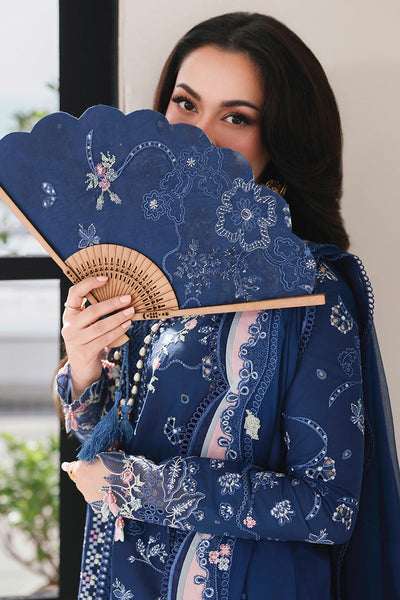 Pure Lawn Blue Embroidered Eid Outfit - LL416